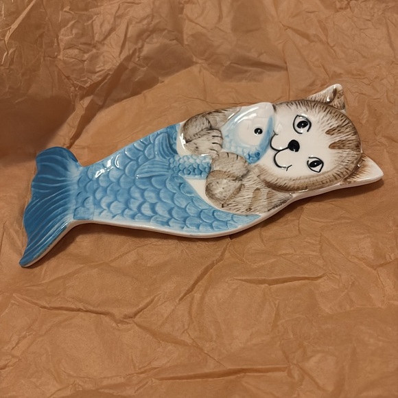 Mermaid Cat Spoon Rest from Cracker Barrel - Picture 3 of 3
